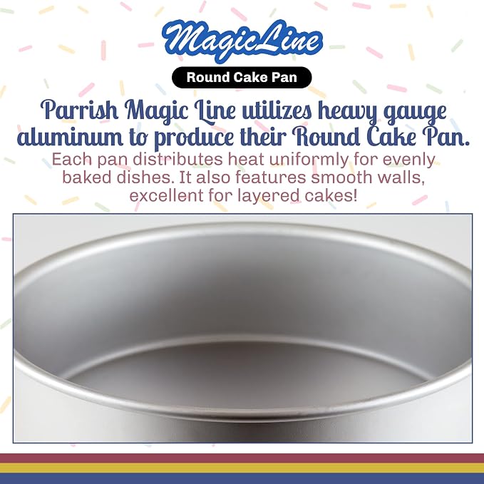8 x 2 Round Cake Pan, Silver Aluminum