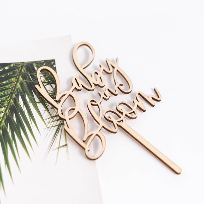 ZAIBIANHAO Baby in Bloom Cake Topper | ,Baby Shower Cake Sign,Pregnancy Reveal, Baby shower Decorations,Birth Announcement, Custom Baby Cake Topper