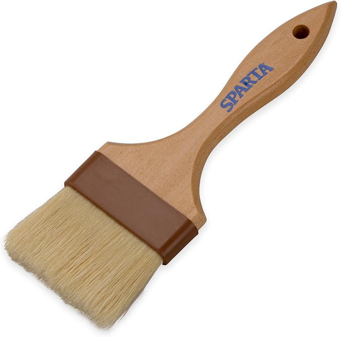 SPARTA Kitchen Basting Brush – 4037600 Basting Brush for Cooking Flat Boar Bristle Brush, Hardwood Handle for Kitchens, Restaurants, Catering, High Heat Food Prep, 4in