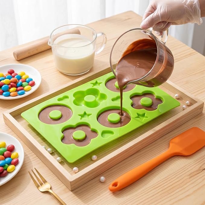 6 Cavity Flower Donut Silicone Chocolate Molds | For Candy Chocolate Cake Decoration