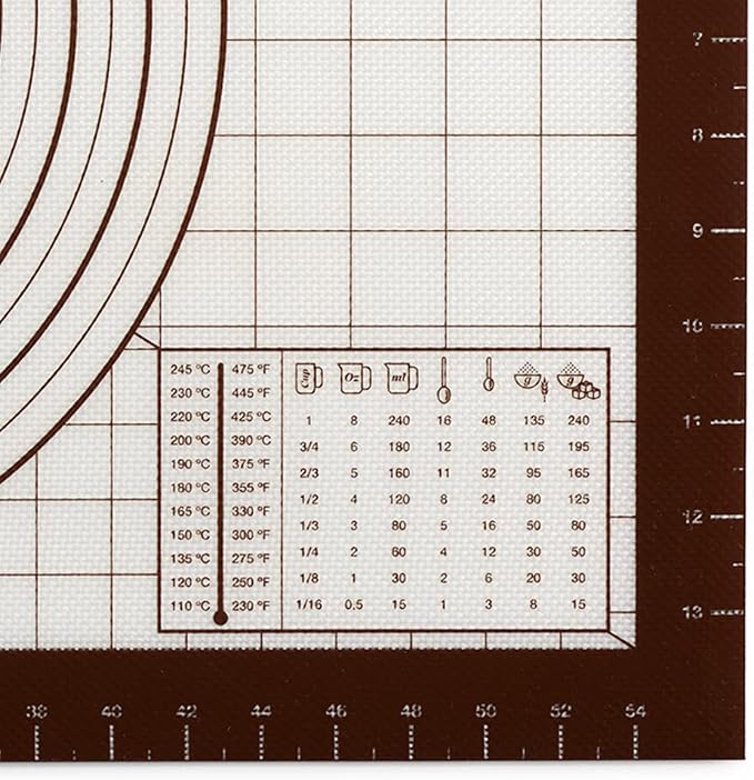 Lékué Non-stick Pastry Mat with measuring guides, 15.7 x 0.4 x 23.6inch