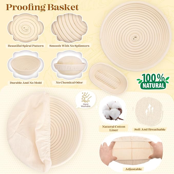 Sourdough Starter Kit with Dutch Oven, Sourdough Bread Baking Supplies, Sour Dough Starter Kits, Sourdough Accessories, Sour Dough Tools Sourdough Tools Kit Dutch Oven for Sourdough Bread Baking