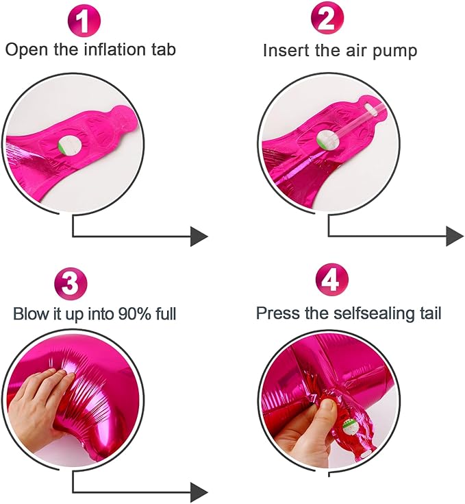 Hot Pink Number 3 Balloon 40 Inch, 3rd Birthday Celebration Supplies for Girls Boys Women Men, 3 Balloon for Girls Boys Theme Party