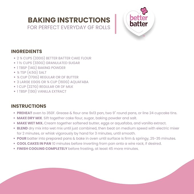 Better Batter Cake Flour - Award Winning Nutritious, Vegan, Allergen Free, Gluten-Free, Carb Rich, & Kosher - Cup for Cup Alternative All-Purpose Baking, Organic, Non-GMO, 4 lb