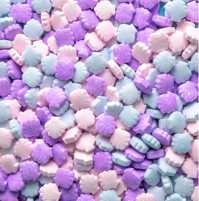COOL MOM SPRINKLES Seashell Sprinkles (4 oz.) – Tropical Beach Summer Themed Sprinkles for Decorating Ocean Cakes, Cupcakes, Cookies & Desserts – Mixed in the USA/Gluten-Free