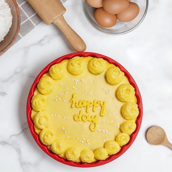 SOV Silicone Springform Pan Protector for 7.5inch Pans, Silicone Cheesecake Waterbath Pan Protector for Preventing Water from Entering (8 inch +2 packs)