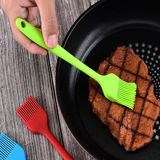 Silicone Oil brush, for BBQ Kitchen Cooking Baking and Grilling (2 PCS,green)