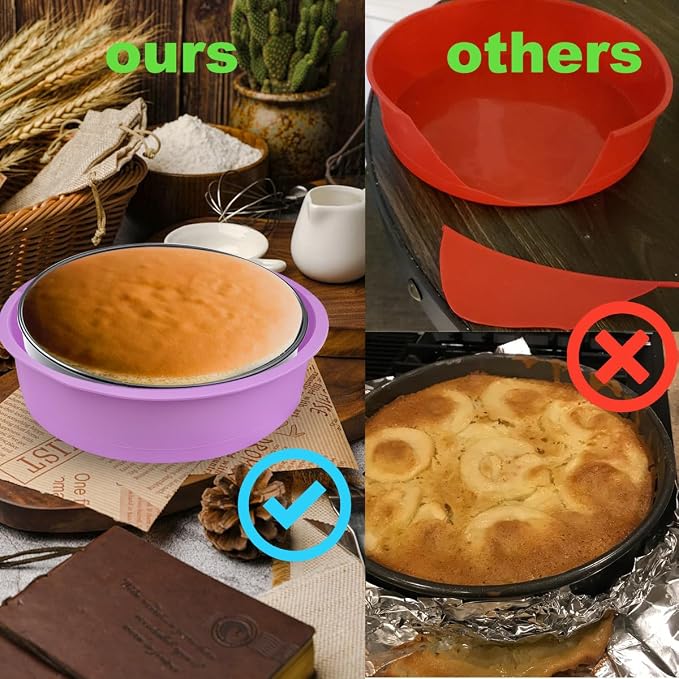 3 Pack Cheesecake Pan Protector for 9inch and 9.5inch Round Springform Pan Water Bath Protector Preventing Water from Entering the Spring Form Pans Protectors