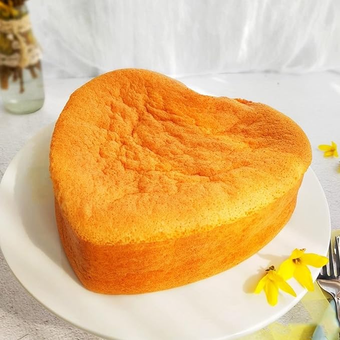 Heart-shaped cake pan, heart-shaped cake tin, aluminum, 6-inch heart-shaped-pan, for weddings, parties, family and other occasions cake (6 x 3 Inch,Set of 2)