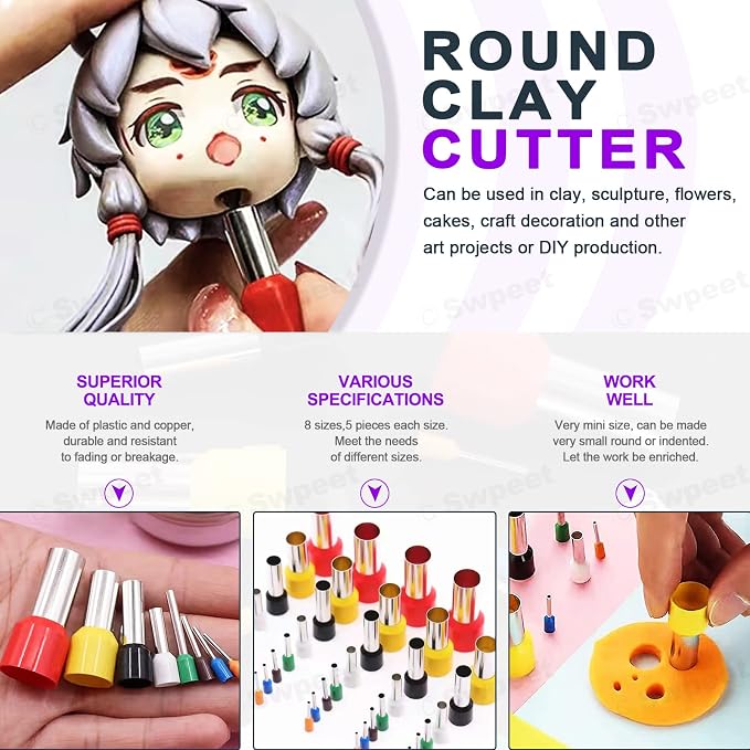 Swpeet 122Pcs Green Clay Extruder Gun and Fondant Cake Mold with Cookie Plunger Cutter Tool Polymer Clay Cutters Kit, Perfect for Clay Cake DIY Craft Cake Decorating Supplies Modeling Tool