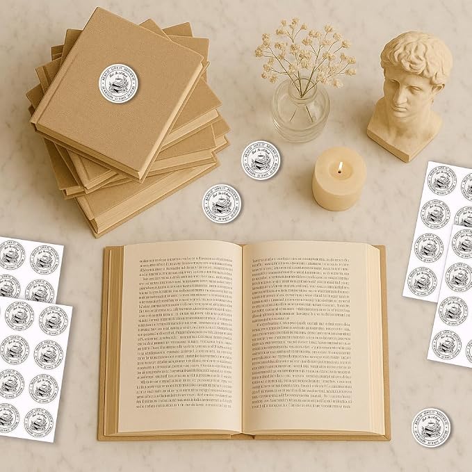 320 Pcs Book Stickers for Bookworm, 2 Inch Round Waterproof Bookish Sticker Self-Adhesive Personalized Love Reading Sticker for Laptop Books Book Lover Gift Accessories