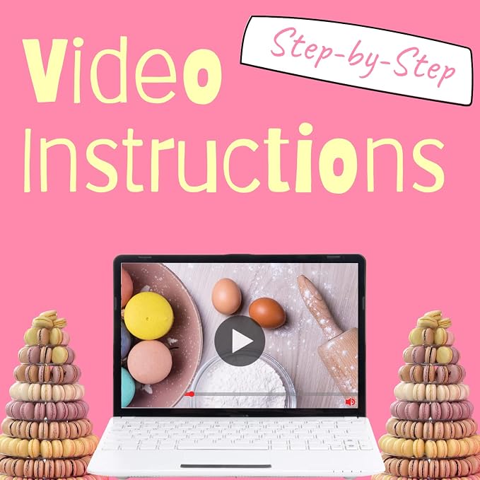 Macalicious Macaron Baking Mix - DIY Bake Your Own French Macarons Kit –Includes All Dry Ingredients, Pastry Bags with Piping Tip, Template, and Detailed Instructions - Great activity for Kids & Adults