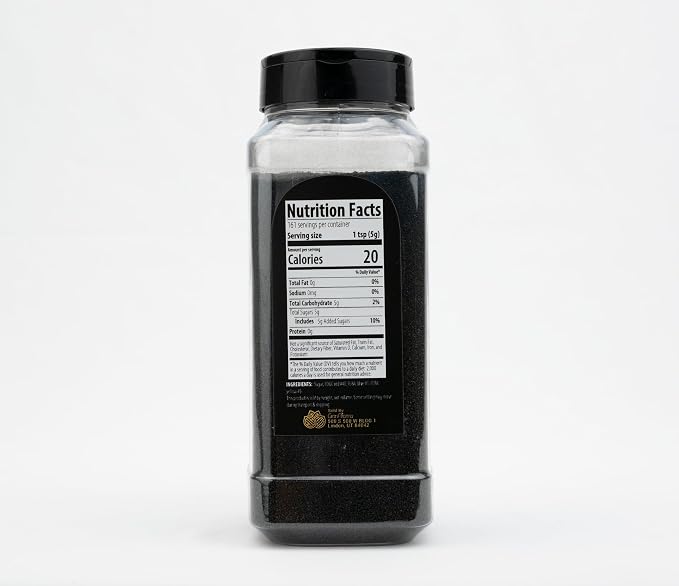 GranAroma Black Sanding Sugar, Decorative, Cookies & Sweets (1.78 Pound)