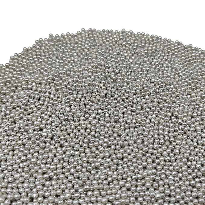 Homankit Silver Nonpareils Sprinkles Cookie Decorations Mini Pearls for Decorating Cake, Baking, Cupcake Toppers, Ice Cream, Donuts 3.88 Ounce