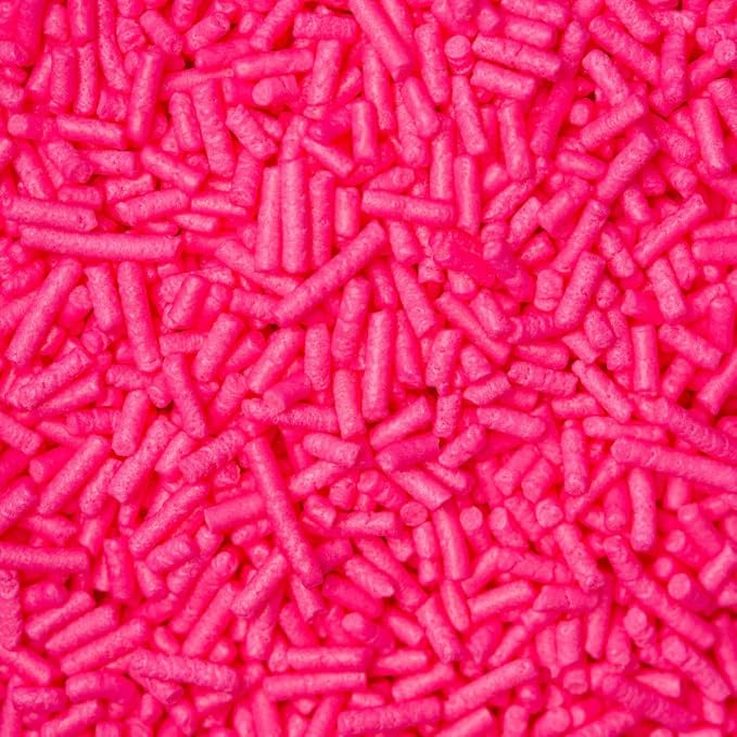 Sprinkles Edible Soft Jimmies Soft Sprinkles for Topping Ice Cream, Cookies, Cakes, Cupcakes, Dessert Decorating MADE IN USA 4 oz (PINK)