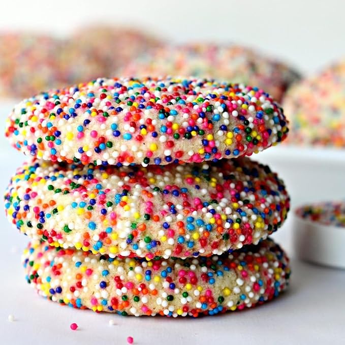 Rainbow Nonpareil Sprinkles Bulk 1 pound 2mm Rainbow Pearls Suagr Sprinkles for Cake Decorating Ice Cream Dessert Toppings Cookies Cupcakes Mini Round Birthday Candy