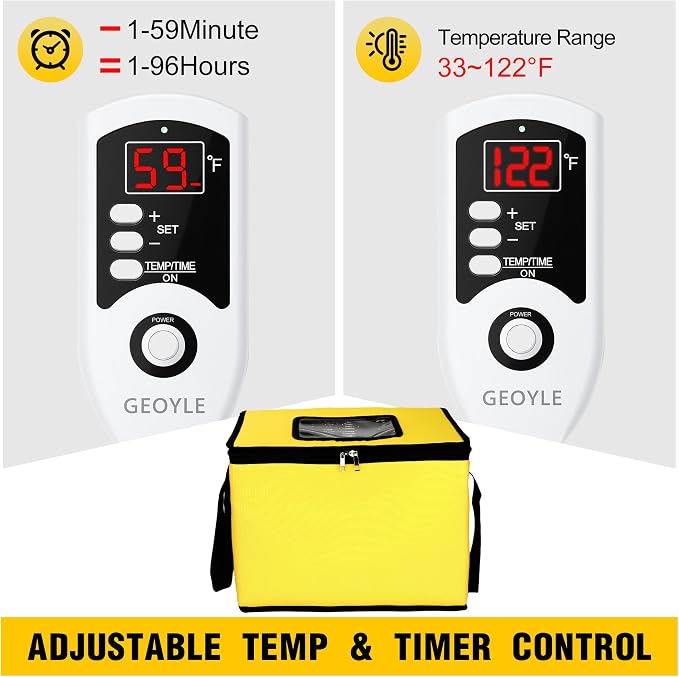 Dough Proofing Box Heated, 30L Foldable Bread Proofer with Temperature & Timer Controller Yogurt Fermentation Proofer Making Bread, Yogurt, Natto and Handmade Soap