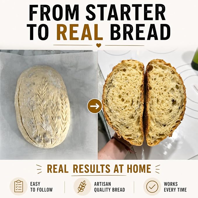 Dehydrated Sourdough Starter Culture – Natural Wild Yeast for Homemade Sourdough Bread – Easy Activation for Beginners – No Additives – MySourdoughWorld