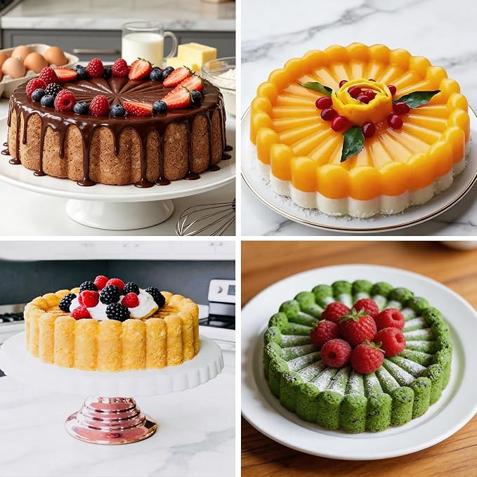 SOV Silicone Springform Pan Protector for 7.5inch Pans, Silicone Cheesecake Waterbath Pan Protector for Preventing Water from Entering (8 inch +2 packs)