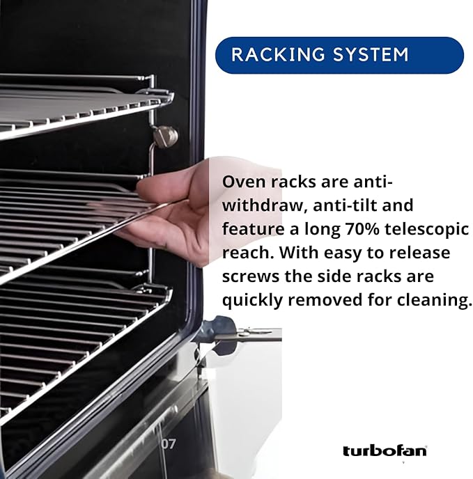 Moffat Turbofan Full Size Countertop Electric Convection Oven w/Stand, Single Deck, Manual Control, 220-240v/50/60/1ph