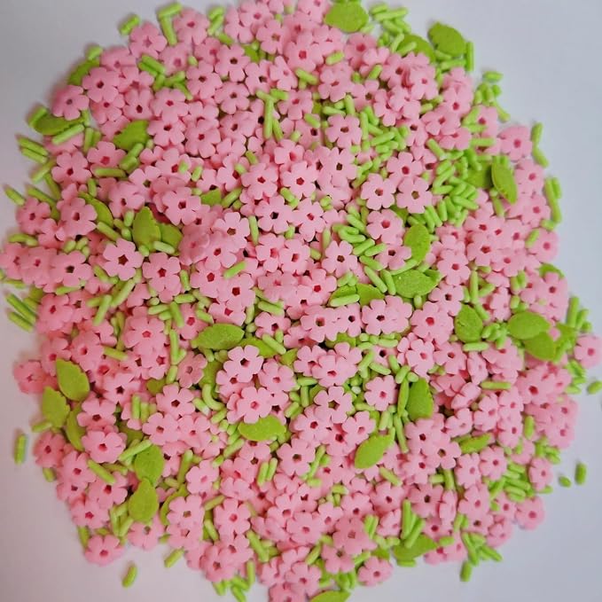 HeDeon&Rles National Cherry Blossom Festival Candy Sprinkles for Baking Edible Cake Decoration Icing Bread Pancake Cupcake Topper Wedding Birthday Christmas Halloween Supplies