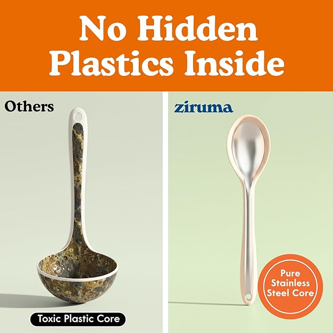 Non-Toxic Silicone Utensil Set Variation (4, Beige)