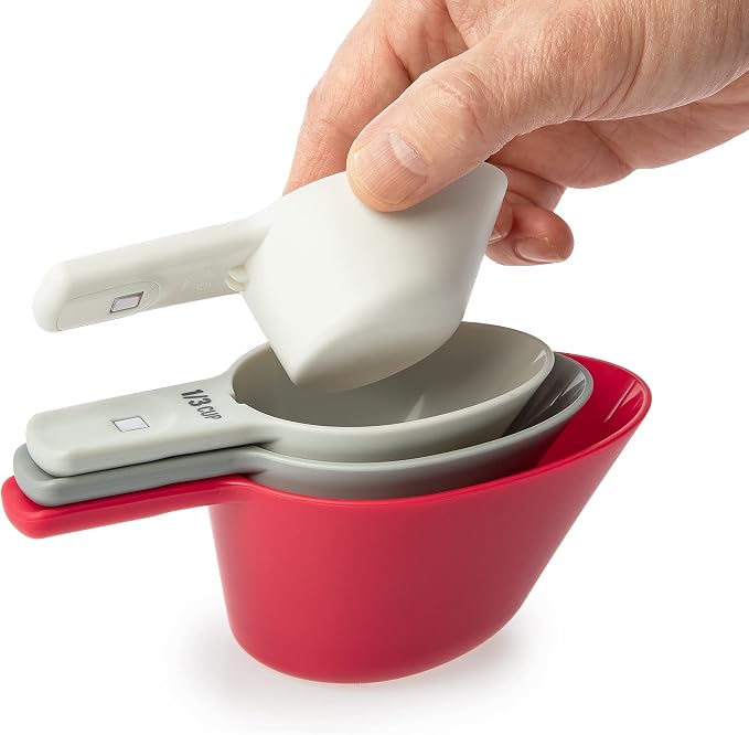 Magnetic Measuring Cups/Scoops Set/4,White