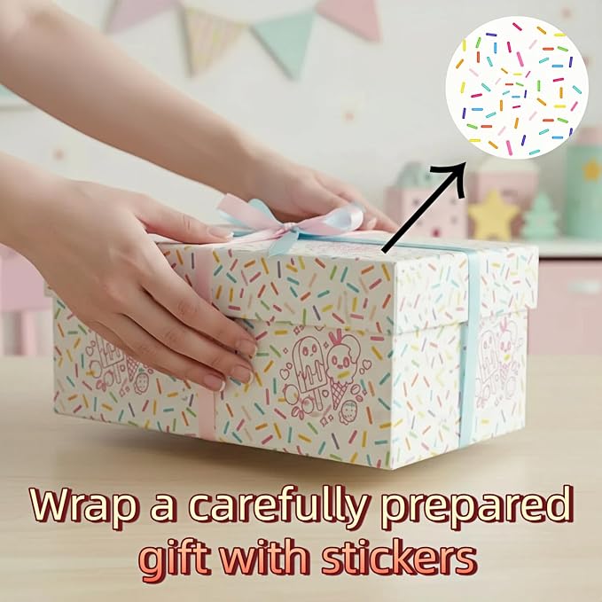 300PCS Confetti Wall Decals, Removable Peel and Stick Sprinkle Wall Stickers, Wallpaper for Room Decor
