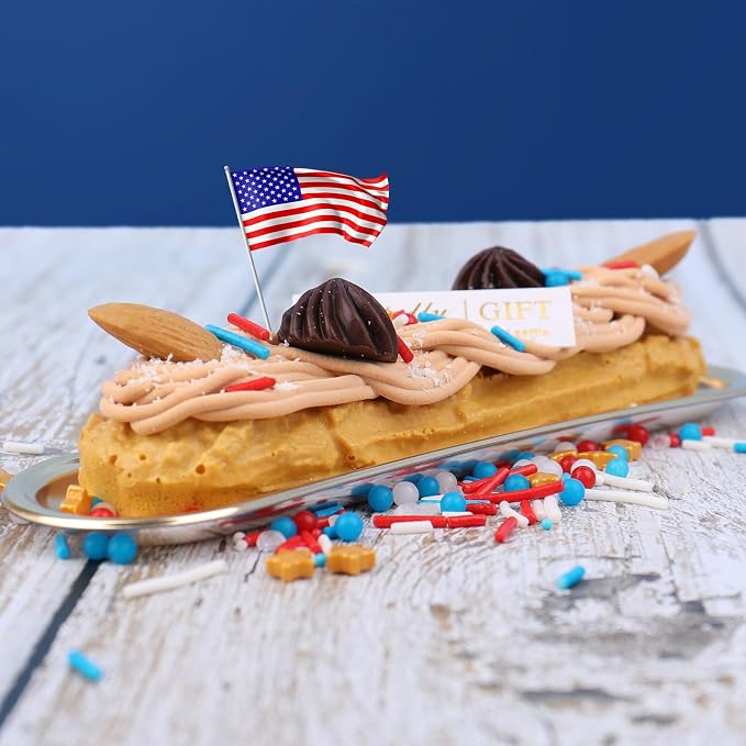 Red White and Blue Sprinkles - Patriotic 4th of July Sprinkles for Cake Decorating, 4.6oz Jimmies Nonpareils Stars Sprinkle Mix, Edible Cake Sprinkle for Baking, Cookie, Cupcake, Ice Cream Toppings