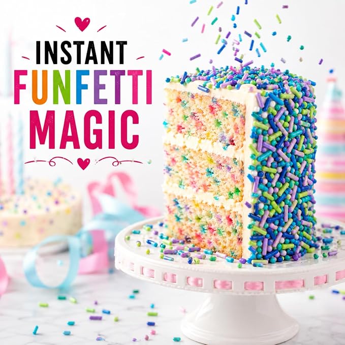 Confect Pastel Rainbow Sprinkles – Edible Jimmies Mix for Cakes, Cupcakes & Baking – Decorative Multicolor Toppings –Vegan, Gluten-Free, Nut-Free, Soy-Free, Dairy-Free, Palm Oil-Free – 4.2 Oz