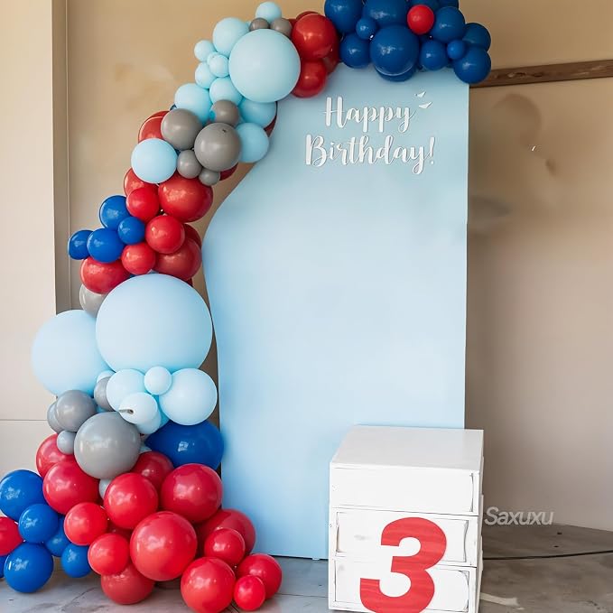 Red and Blue Balloon Arch Kit, Red White Blue Balloon Garland Kit, Sand Gold Balloons Navy White Balloons For Independence Day Baseball Theme Baby Shower Birthday Party Decorations