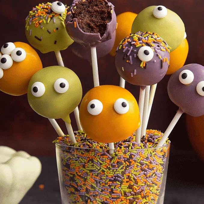 Halloween Sprinkles Bulk 16 oz - Purple, Orange, Green, Black Jimmies Mix for Cake Decorating, Cookies, Cupcakes, Ice Cream Topper - Spooky Halloween Party Supplies Halloween Jimmies