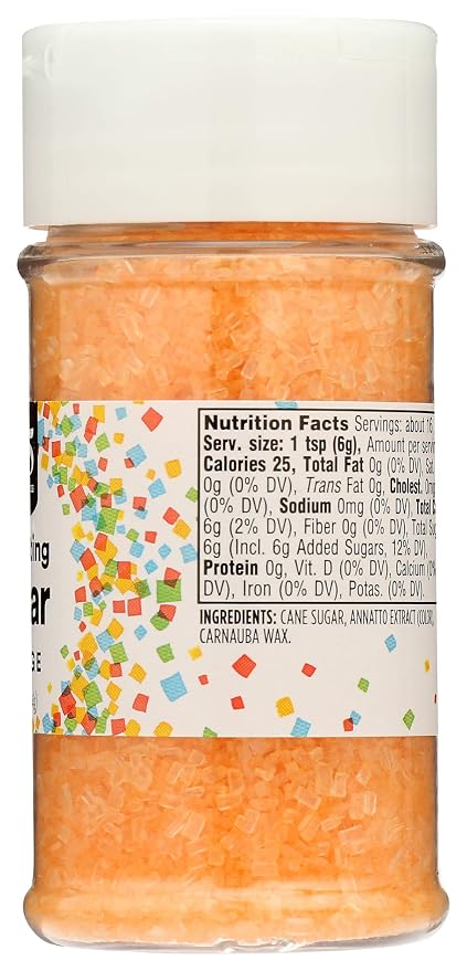 365 by Whole Foods Market, Orange Colored Sugar, 3.3 Ounce (Pack of 5)