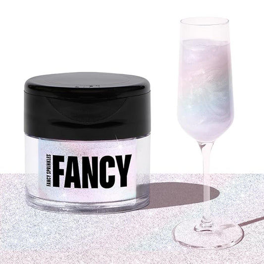 Fancy Sprinkles Moonstone Iridescent Edible Glitter | Luster Dust for Drinks, Cocktails & Cake Decorating | Vegan, Gluten Free, Non-GMO | Made in USA | 4gm