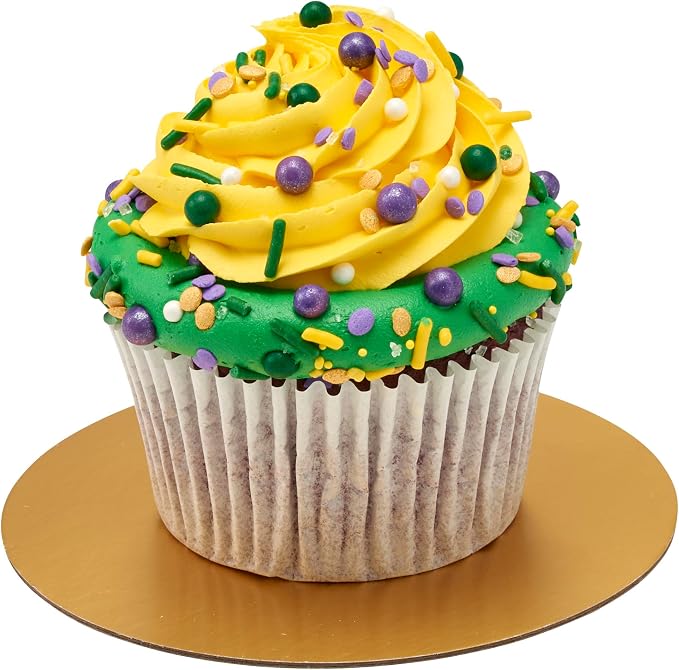 DECOPAC Mardi Gras Deluxe Fusion Mix Candy Sprinkles, 26oz, Edible Sprinkles in Handheld Container, Sugar Cake Decorations For Celebration Cakes, Cupcakes, Cookies, Ice-cream, and Donuts
