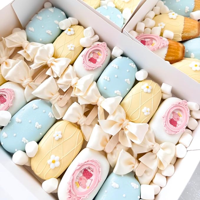 Royal Icing Blossoms | Mini Edible Flowers | Edible Roses | White Wedding Flowers | Cake Sprinkles | Bulk Sprinkle Mix | by Simply Sucré (108 Flowers, White Blossoms)
