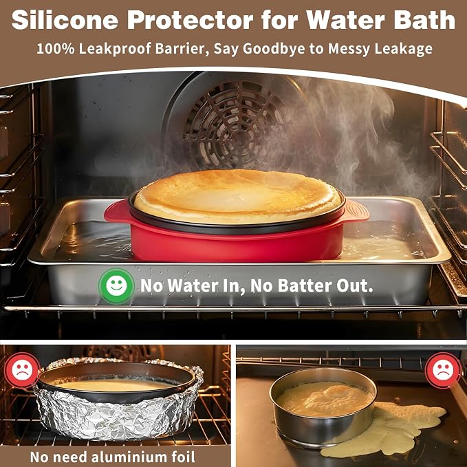 Nonstick 4 7 9 Inch Springform Pan Cheesecake Pan with Protector | Leakproof Spring Form Pan for Cheesecake, Spring Cheese Cake Pans for Baking with Removable Bottom and 50Pcs Parchment Paper