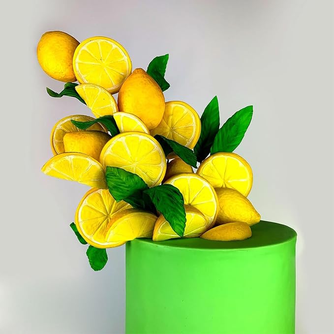 Lemon Silicone Mold, Lemon Slices Resin Fondant Mold for Cake Decoration Candy Cupcake Topper Cake Polymer Clay Crafts Epoxy Resin