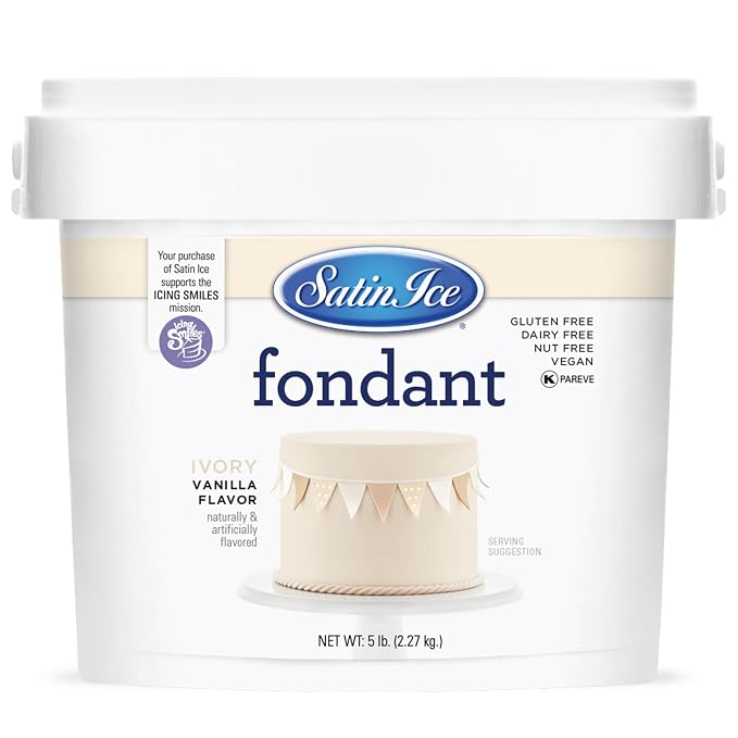 Satin Ice Fondant for Cake Decorating, Ivory (5 Pound)