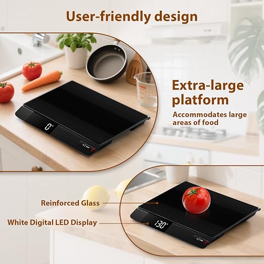 UNIWEIGH Digital Postal Scale with Backlit LCD, 15kg Grams/Oz/Lb/ML, Tare Function, Auto-Off, Large Platform for Mailing, Cooking, and Small Packages