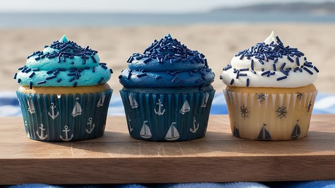 NCS Navy Blue Jimmies Edible Sprinkles – Cupcake, Cake & Cookie Decorations, 7 oz