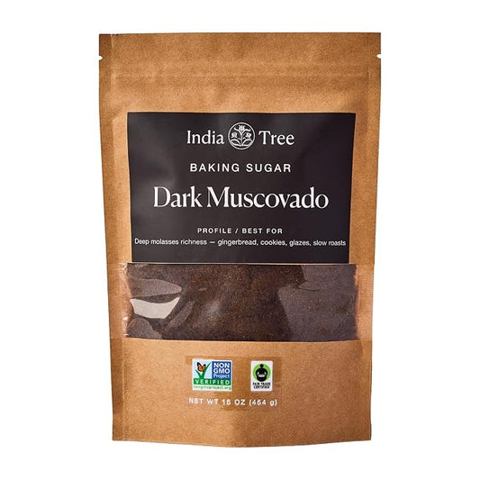 India Tree Dark Muscovado Sugar, 1 Pound