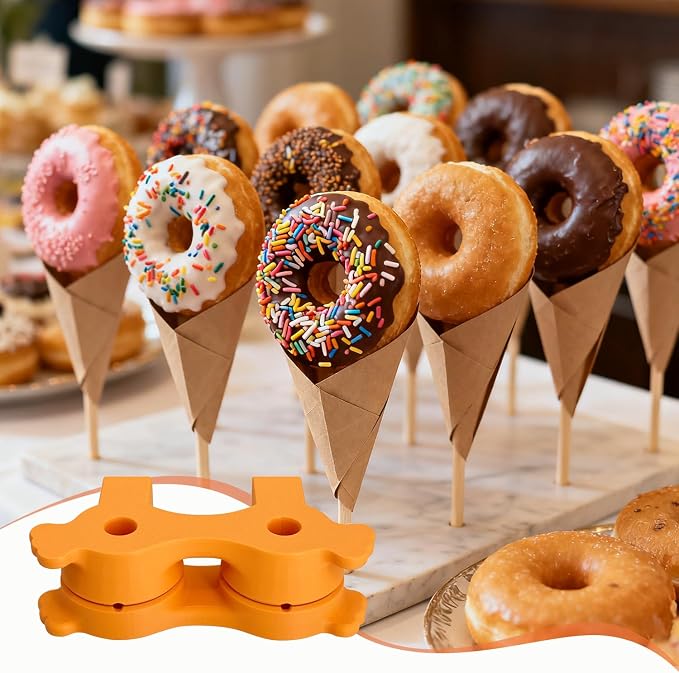 Cake Pop Mold 2-in-1 Set, 3D Sphere & Circle Maker with Cutter and Pusher, for Home Baking, Birthday Parties, Wedding Desserts (Donut)
