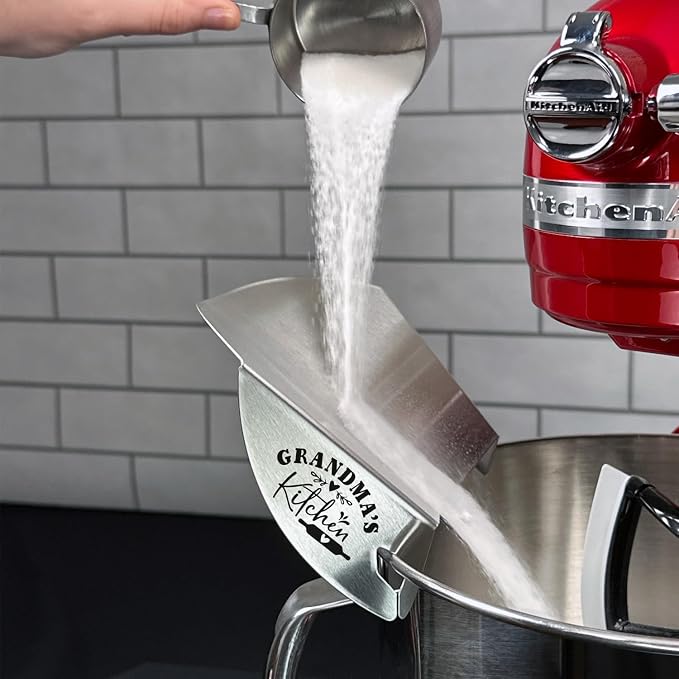New Metro Design Pouring Chute Stand Mixer Replacement Pouring Shield with Unique Laser Etched Motto, Grandma’s Kitchen