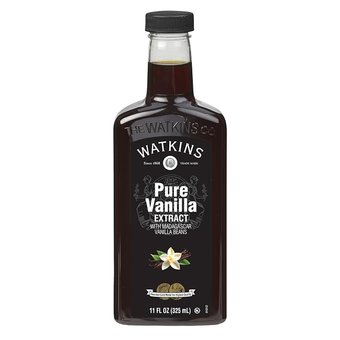 Watkins Pure Vanilla Extract, with Madagascar Vanilla Beans, Non-GMO, Kosher, 11 oz. Bottle, 1-Pack
