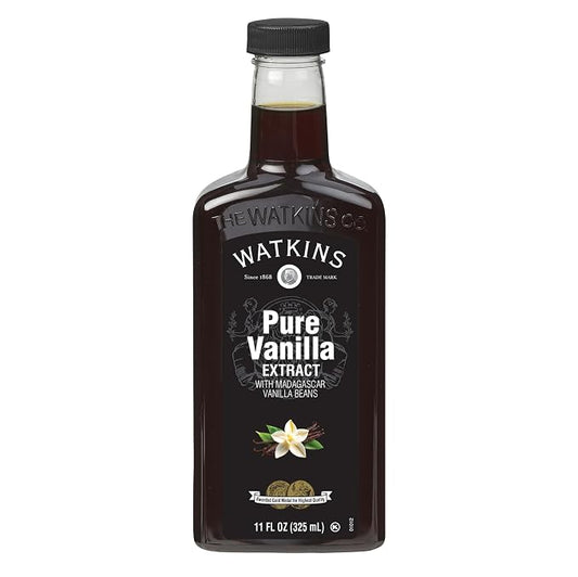 Watkins Pure Vanilla Extract, with Madagascar Vanilla Beans, Non-GMO, Kosher, 11 oz. Bottle, 1-Pack