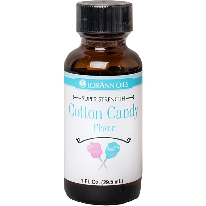 LorAnn Oils Super Strength Flavoring - Used For Candy Making, Flavoring Extracts, Baking, Hard Candy, and Flavor Oils - Bold, Natural Flavors 4X Stronger Than Extracts - Cotton Candy, 1 fl oz