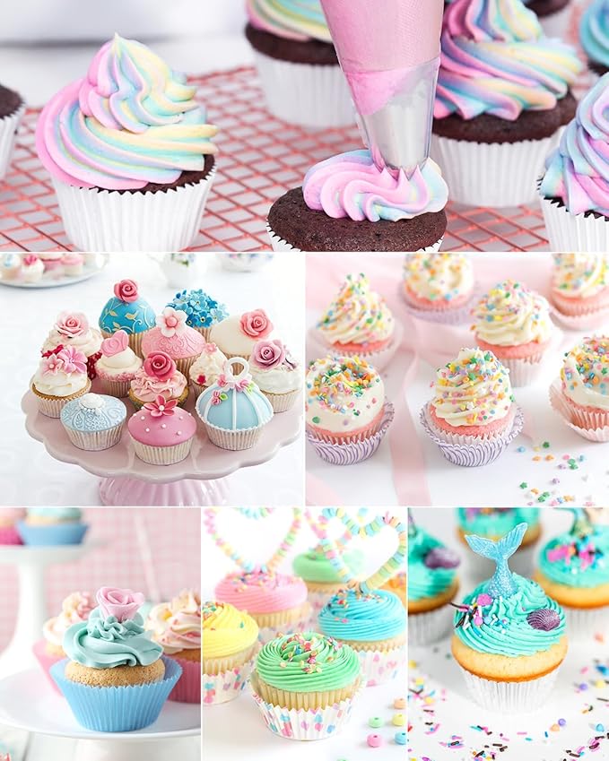 500 Pcs Piping Bags Disposable, 12 Inch Icing Bags, Tipless Piping Bags, Thickened Pastry Bags, Non-Slip & Anti-Burst, Frosting Piping Bags for Cakes Cookies Decoration