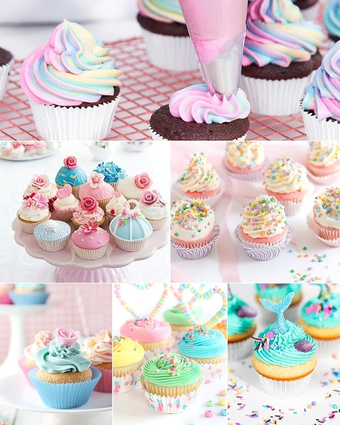 21 Inch Extra Large Piping Bags Disposable, 100 Pieces Icing Bags, Tipless Piping Bags, Thickened Pastry Bags, Non-Slip & Anti-Burst, Frosting Piping Bags for Cakes Cookies Decoration