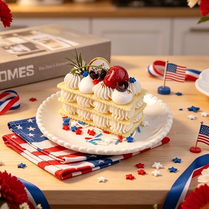 Red White and Blue Sprinkles Edible, Patriotic Sprinkles, 4 of July Sprinkles for Cake Decorating, Stars and Jimmies Mixed for Cookies, Cupcake, Donuts, Ice Cream Toppings